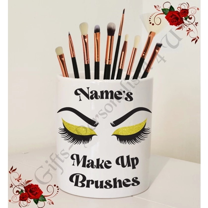 Personalised Ceramic Make Up Brush Holder – Name’s Make Up Brushes – Design 62