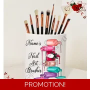Personalised Ceramic Nail Art Brush Holder – Name’s Nail Art Brushes – Design 7