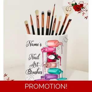 Personalised Ceramic Nail Art Brush Holder – Name’s Nail Art Brushes – Design 7