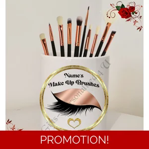 Personalised Ceramic Make Up Brush Holder – Name’s Make Up Brushes – Design 80