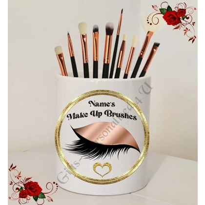 Personalised Ceramic Make Up Brush Holder – Name’s Make Up Brushes – Design 80
