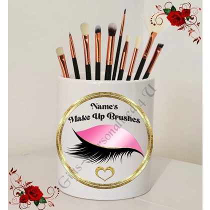 Personalised Ceramic Make Up Brush Holder – Name’s Make Up Brushes – Design 81