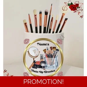 Personalised Ceramic Make Up Brush Holder – Name’s Make Up Brushes – Design 82