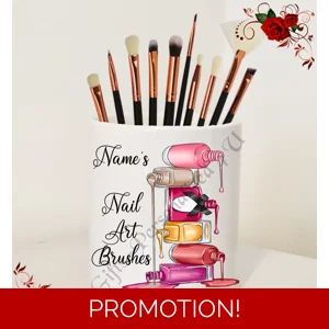 Personalised Ceramic Nail Art Brush Holder – Name’s Nail Art Brushes – Design 8
