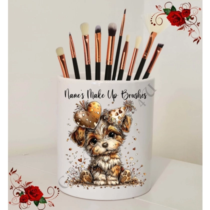 Personalised Ceramic Make Up Brush Holder - Valentine's / Love – Name’s Make Up Brushes – D.9