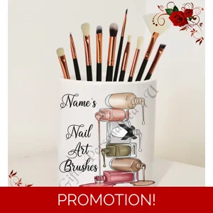 Personalised Ceramic Nail Art Brush Holder – Name’s Nail Art Brushes – Design 9