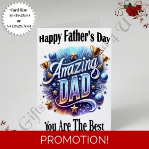 A5 or A4 Designed Greeting Card - Happy Father's Day - Dad - D.10