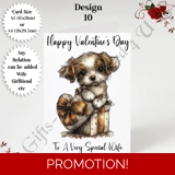 A5 or A4 Personalised Card - Happy Val..