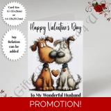 A5 or A4 Personalised Card - Happy Val..