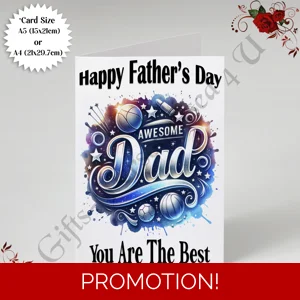 A5 or A4 Designed Greeting Card - Happy Father's Day - Dad - D.11