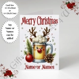 A5 or A4 Personalised Card - Merry Chr.. A5 or A4 Personalised Card - Merry Chr..