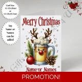 A5 or A4 Personalised Card - Merry Chr..