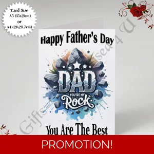 A5 or A4 Designed Greeting Card - Happy Father's Day - Dad - D.12