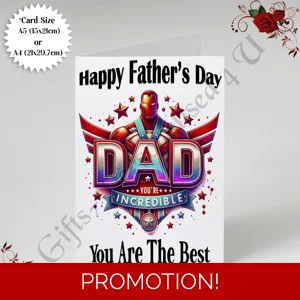 A5 or A4 Designed Greeting Card - Happy Father's Day - Dad - D.13
