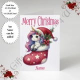 A5 or A4 Personalised Card - Merry Chr.. A5 or A4 Personalised Card - Merry Chr..