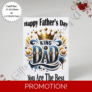 A5 or A4 Designed Greeting Card - Happy Father's Day - Dad - D.14