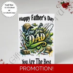 A5 or A4 Designed Greeting Card - Happy Father's Day - Dad - D.15