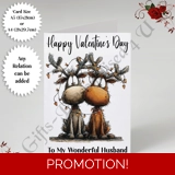 A5 or A4 Personalised Card - Happy Val..
