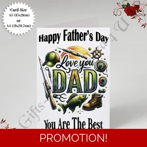 A5 or A4 Designed Greeting Card - Happy Father's Day - Dad - D.16