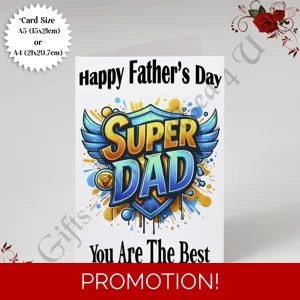 A5 or A4 Designed Greeting Card - Happy Father's Day - Dad - D.17