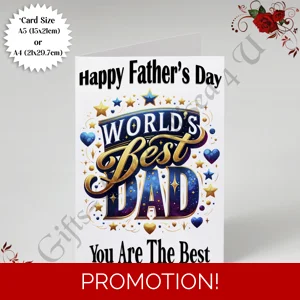 A5 or A4 Designed Greeting Card - Happy Father's Day - Dad - D.18
