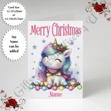 A5 or A4 Personalised Card - Merry Chr.. A5 or A4 Personalised Card - Merry Chr..