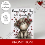 A5 or A4 Personalised Card - Happy Val..
