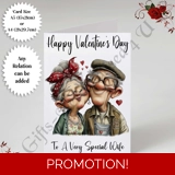 A5 or A4 Personalised Card - Happy Val..