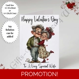 A5 or A4 Personalised Card - Happy Val..