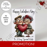 A5 or A4 Personalised Card - Happy Val..