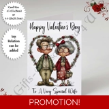 A5 or A4 Personalised Card - Happy Val..