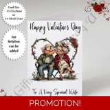 A5 or A4 Personalised Card - Happy Val..