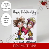 A5 or A4 Personalised Card - Happy Val..