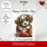 A5 or A4 Personalised Card - Happy Val..