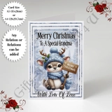 A5 or A4 Personalised Card - Merry Chr.. A5 or A4 Personalised Card - Merry Chr..