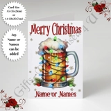 A5 or A4 Personalised Card - Merry Chr.. A5 or A4 Personalised Card - Merry Chr..