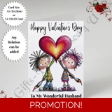 A5 or A4 Personalised Card - Happy Val..