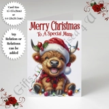 A5 or A4 Personalised Card - Merry Chr.. A5 or A4 Personalised Card - Merry Chr..