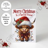 A5 or A4 Personalised Card - Merry Chr.. A5 or A4 Personalised Card - Merry Chr..