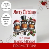 A5 or A4 Personalised Card - Merry Chr.. A5 or A4 Personalised Card - Merry Chr..