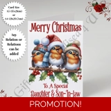 A5 or A4 Personalised Card - Merry Chr.. A5 or A4 Personalised Card - Merry Chr..