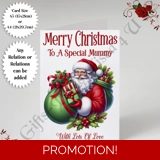 A5 or A4 Personalised Card - Merry Chr..
