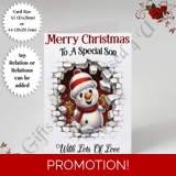 A5 or A4 Personalised Card - Merry Chr.. A5 or A4 Personalised Card - Merry Chr..