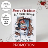 A5 or A4 Personalised Card - Merry Chr.. A5 or A4 Personalised Card - Merry Chr..