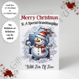 A5 or A4 Personalised Card - Merry Chr..