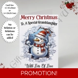 A5 or A4 Personalised Card - Merry Chr.. A5 or A4 Personalised Card - Merry Chr..