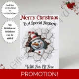 A5 or A4 Personalised Card - Merry Chr..