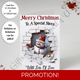 A5 or A4 Personalised Card - Merry Chr.. A5 or A4 Personalised Card - Merry Chr..