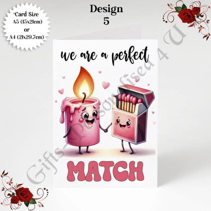 A5 or A4 Greeting Card - Valentine's Day / Love - Food Puns - Humour - D.5 A5 or A4 Greeting Card - Valentine's Day / Love - Food Puns - Humour - D.5