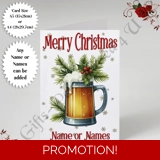 A5 or A4 Personalised Card - Merry Chr.. A5 or A4 Personalised Card - Merry Chr..